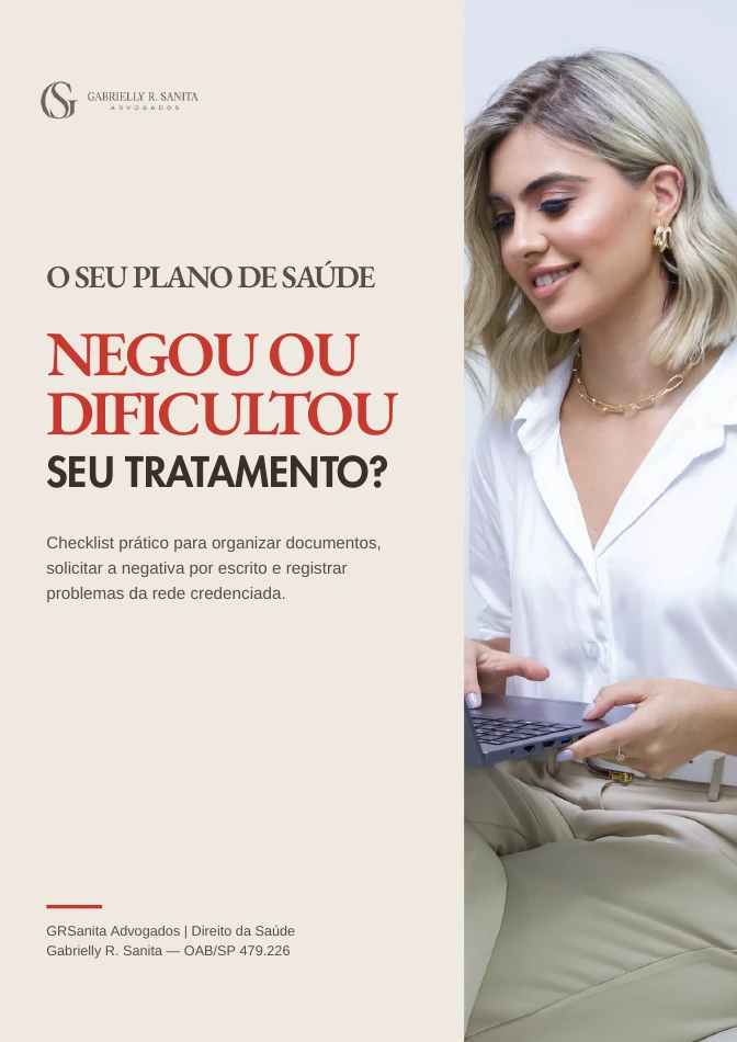 Capa do e-book: O seu plano de saúde negou ou dificultou seu tratamento?